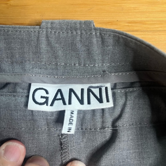 EUC Ganni- Drapey Melange Mid Waist Pants. Size US 6- EU 38 - Picture 7 of 16